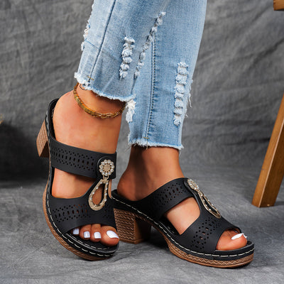 ALESSA COMFORT HEEL SANDALS