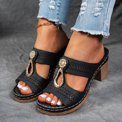 ALESSA COMFORT HEEL SANDALS